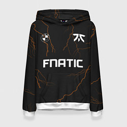 Толстовка-худи женская Форма Fnatic молнии, цвет: 3D-белый