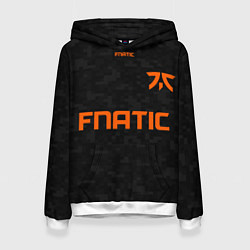 Толстовка-худи женская Форма Fnatic pixels, цвет: 3D-белый