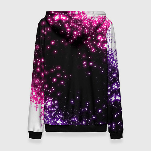 Женская толстовка Неоновые звезды - neon / 3D-Черный – фото 2