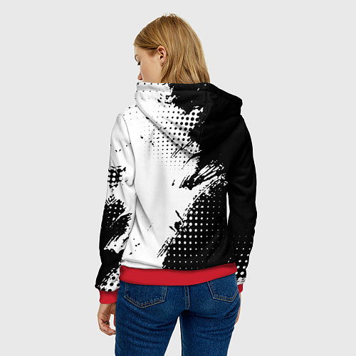 Женская толстовка No pain no gain - белый / 3D-Красный – фото 4