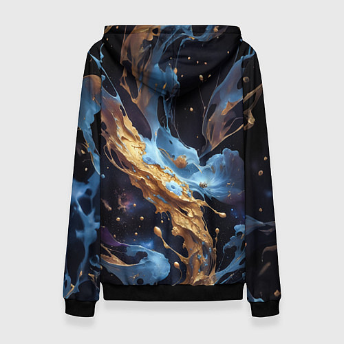 Женская толстовка Бабочка краски узор / 3D-Черный – фото 2