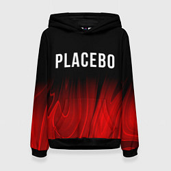 Толстовка-худи женская Placebo red plasma, цвет: 3D-черный