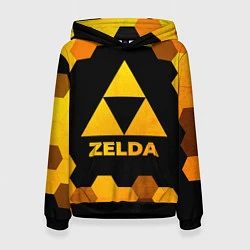 Толстовка-худи женская Zelda - gold gradient, цвет: 3D-черный