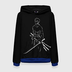 Толстовка-худи женская Roronoa Zoro - One Piece, цвет: 3D-синий