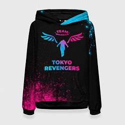 Толстовка-худи женская Tokyo Revengers - neon gradient, цвет: 3D-черный