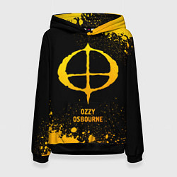 Толстовка-худи женская Ozzy Osbourne - gold gradient, цвет: 3D-черный