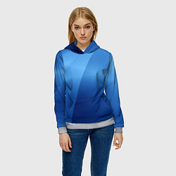 Толстовка-худи женская Небесные цвета, цвет: 3D-меланж — фото 2