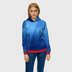 Толстовка-худи женская Небесные цвета, цвет: 3D-красный — фото 2
