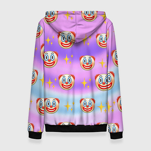 Женская толстовка Узор с Клоунами / 3D-Черный – фото 2