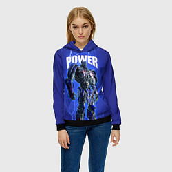 Толстовка-худи женская Трансформеры: Оптимус Прайм, цвет: 3D-черный — фото 2
