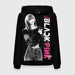 Толстовка-худи женская Blackpink Beautiful Lisa, цвет: 3D-черный