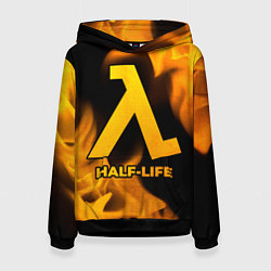 Толстовка-худи женская Half-Life - gold gradient, цвет: 3D-черный