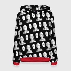 Толстовка-худи женская Saitama - ok pattern, цвет: 3D-красный