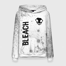 Толстовка-худи женская Bleach glitch на светлом фоне: надпись, символ, цвет: 3D-белый