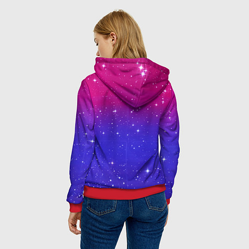 Женская толстовка Daft Punk Discovery / 3D-Красный – фото 4