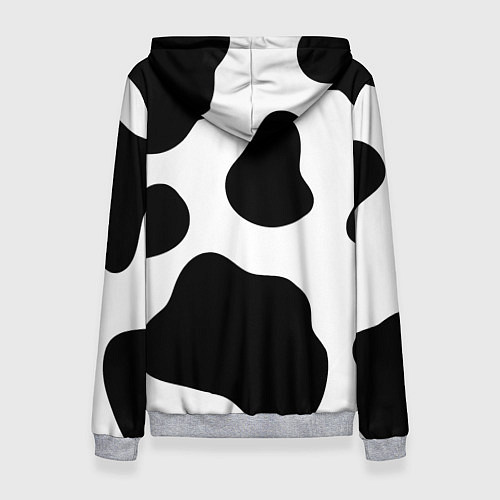 Женская толстовка Принт - пятна коровы / 3D-Меланж – фото 2