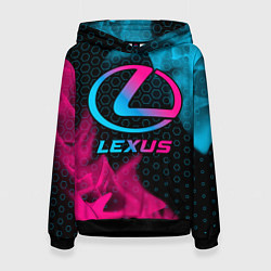 Толстовка-худи женская Lexus - neon gradient, цвет: 3D-черный