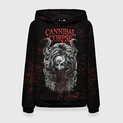Толстовка-худи женская Cannibal Corpse art, цвет: 3D-черный