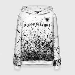Женская толстовка Poppy Playtime glitch на светлом фоне: символ свер