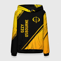 Женская толстовка Ozzy Osbourne - gold gradient: надпись, символ