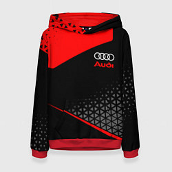 Толстовка-худи женская Ауди - sportwear, цвет: 3D-красный