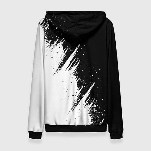 Женская толстовка Ауди - белые потертости / 3D-Черный – фото 2