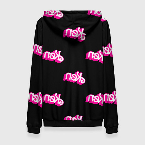 Женская толстовка Логотип Кен - патерн / 3D-Черный – фото 2