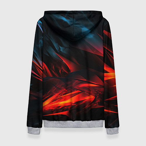 Женская толстовка Red black abstract / 3D-Меланж – фото 2