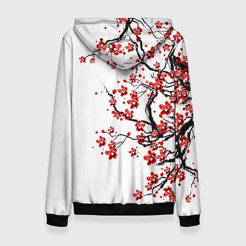 Женская толстовка Цветущее дерево сакуры / 3D-Черный – фото 2