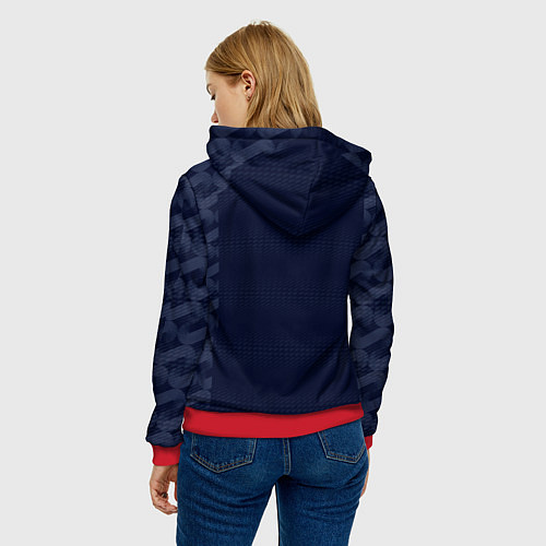 Женская толстовка ФК Реал Мадрид форма 2324 гостевая / 3D-Красный – фото 4