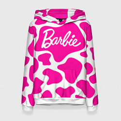 Толстовка-худи женская Животный паттерн - Барби, цвет: 3D-белый
