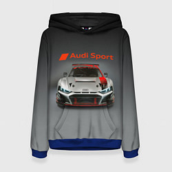 Толстовка-худи женская Audi sport - racing car - extreme, цвет: 3D-синий