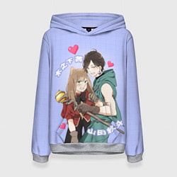 Толстовка-худи женская Моя любовь 999 уровня к Ямаде - персонажи игры, цвет: 3D-меланж