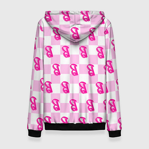 Женская толстовка Розовая шашка и Барби / 3D-Черный – фото 2