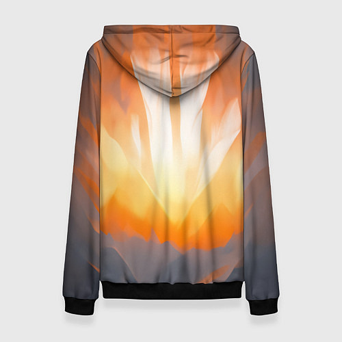 Женская толстовка Нарисованная огненная лиса / 3D-Черный – фото 2