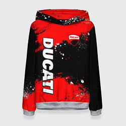 Женская толстовка Ducati - красная униформа с красками