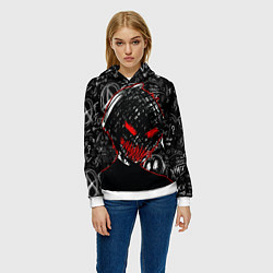 Толстовка-худи женская Токийский гуль - Dead inside mood, цвет: 3D-белый — фото 2