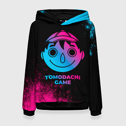 Толстовка-худи женская Tomodachi Game - neon gradient, цвет: 3D-черный