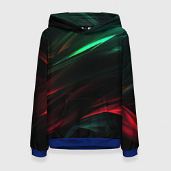 Толстовка-худи женская Dark red and green, цвет: 3D-синий