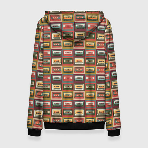 Женская толстовка Коллекция старинных аудиокассет / 3D-Черный – фото 2