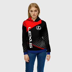 Толстовка-худи женская Lexus - red sportwear, цвет: 3D-синий — фото 2