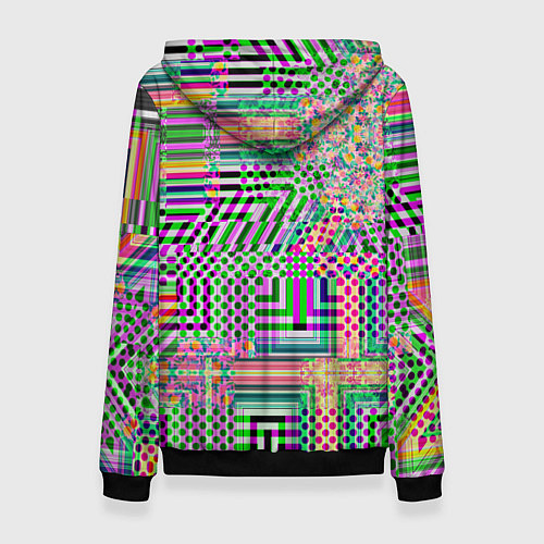 Женская толстовка Геометрическая абстракция ультра / 3D-Черный – фото 2