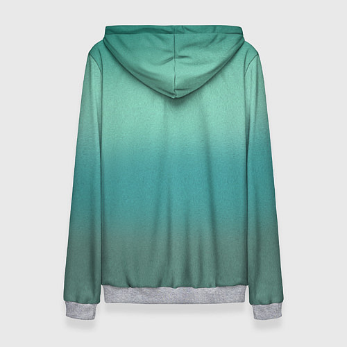 Женская толстовка Бирюзовый цвет морской волны / 3D-Меланж – фото 2