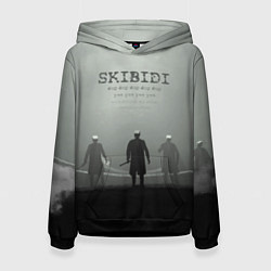 Толстовка-худи женская Skibisi toilet Camera men, цвет: 3D-черный