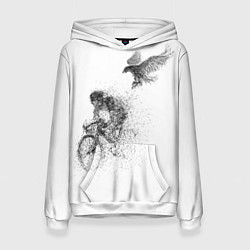 Толстовка-худи женская Скорость,моя стихия, цвет: 3D-белый