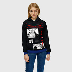 Толстовка-худи женская Экспозиция - Моя геройская академия, цвет: 3D-синий — фото 2