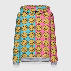 Толстовка-худи женская Smiley, цвет: 3D-меланж