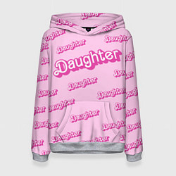 Женская толстовка Дочь в стиле барби - розовый паттерн