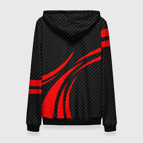 Женская толстовка Honda CR-V - красный и карбон / 3D-Черный – фото 2