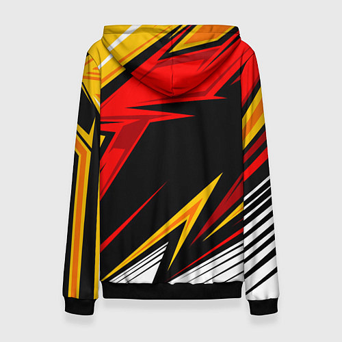 Женская толстовка Honda - красный и оранжевый / 3D-Черный – фото 2